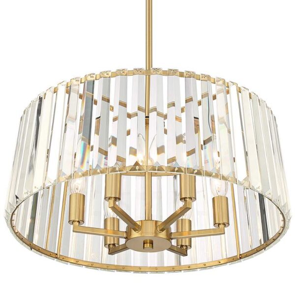 Possini Euro Crawford 19 3/4" Wide Soft Gold and Crystal Pendant Light