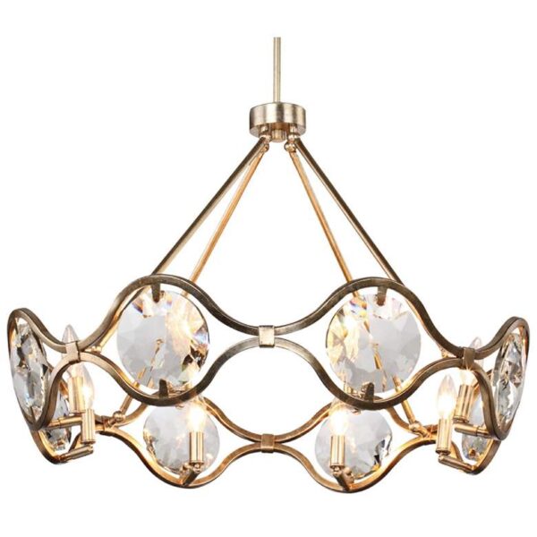 Crystorama Quincy 8 Light Distressed Twilight Chandelier QUI-7628-DT